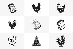 Trendy chicken head logo, ideal for modern branding and versatile applications vector