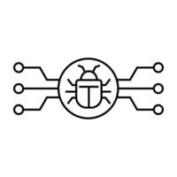 illustration of computer bug icon vector