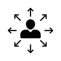 illustration of a person with arrow, self development icon vector