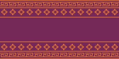 Elegant Textile Border with Floral Motif.Vintage Textile Border for Classic Designs.Colorful Textile Border with Geometric Patterns with copy space area vector