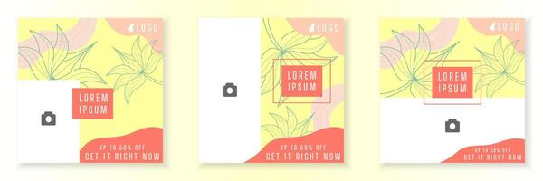 Summer sale social media post design template. web banner vector