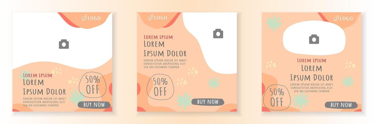 Discount sale social media post design template. web banner