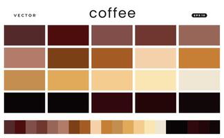 Coffee Color Scheme Palettes vector