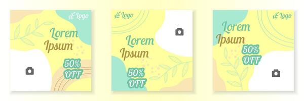 Summer sale social media post design template. web banner vector