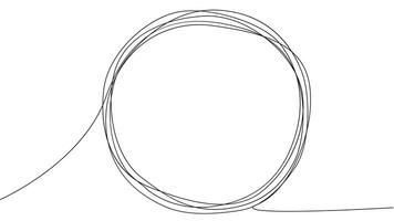 continuous drawing of one line of a round spiral, a dream catcher web vector