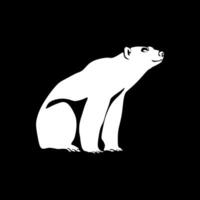 Polar bear silhouette. Simple icon. Flat style element for graphic design. vector