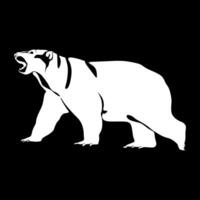 Polar bear silhouette. Simple icon. Flat style element for graphic design. vector