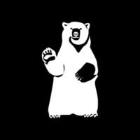 Polar bear silhouette. Simple icon. Flat style element for graphic design. vector