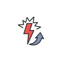 disruption icon. .Editable stroke.linear style sign for use web design,logo.Symbol illustration. vector