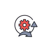 Agile icon. .Editable stroke.linear style sign for use web design,logo.Symbol illustration. vector