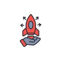 Startup icon. .Editable stroke.linear style sign for use web design,logo.Symbol illustration. vector