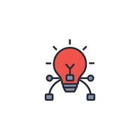 idea generation icon. .Editable stroke.linear style sign for use web design,logo.Symbol illustration. vector