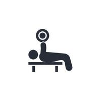 bench press icon. .Editable stroke.linear style sign for use web design,logo.Symbol illustration. vector