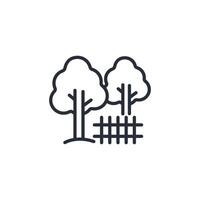 garden icon. .Editable stroke.linear style sign for use web design,logo.Symbol illustration. vector