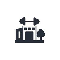 gym icon. .Editable stroke.linear style sign for use web design,logo.Symbol illustration. vector
