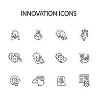 Innovation icon set..Editable stroke.linear style sign for use web design,logo.Symbol illustration. vector