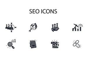 SEO icon set..Editable stroke.linear style sign for use web design,logo.Symbol illustration. vector