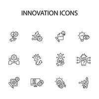 Innovation icon set..Editable stroke.linear style sign for use web design,logo.Symbol illustration. vector