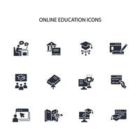 Online education icon set..Editable stroke.linear style sign for use web design,logo.Symbol illustration. vector