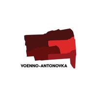 Map City of Voenno Antonovka geometric design, World Map International template with outline graphic sketch style isolated on white background vector