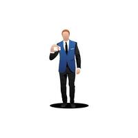 Standing Man With Card 3D Character illustration design vector