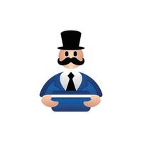 Mr Card Character 3d Style illustration design template vector