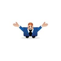 Boss Character Cute 3d Style illustration design. suitable for your brand, app, and etc vector