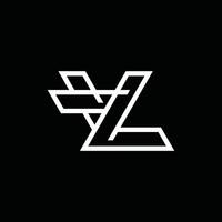 Initial YZ Line simple and unique design, suitable for your company vector