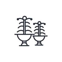 fountain icon. .Editable stroke.linear style sign for use web design,logo.Symbol illustration. vector