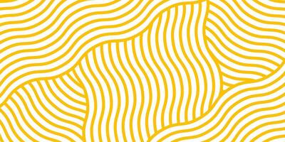 Pattern with elements of yellow noodles on white. Abstract background with spaghetti in graphic form. Design for a Chinese cafe restaurant vector