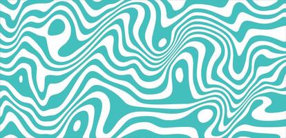 Blue wave pattern on a white background. Abstract blue striped background. 70s style backdrop vector