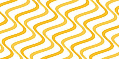 Pattern of wavy yellow lines on white. Background of their twisted noodles in flat graphic style vector