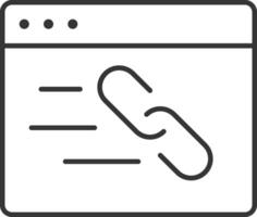 Link building in SEO icon thin outline style detailed vector