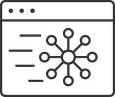 Viral marketing in SEO icon thin outline style detailed vector