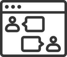 Web forum in SEO icon outline style vector