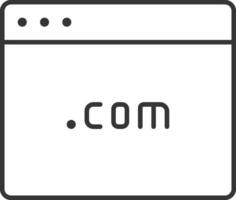 Domain name in SEO icon thin outline style detailed vector