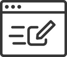 Copy writing in SEO icon outline style vector