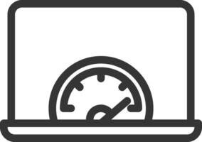 Web page speed in SEO icon outline style vector