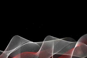 Flow Abstract golden and red wave motion curve lines. Beautiful shape on a dark background vector