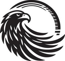 an eagle logo with a black and white design vector