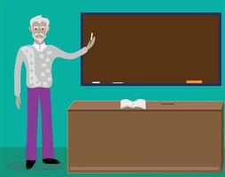 a lecture from a professor, teacher of higher and secondary sciences. A teacher hares his knowledge in the classroom. Information and knowledge help on the way to the well-being of the world. vector