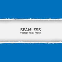 seamless torn paper on white background vector