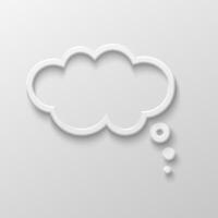 white blank speech bubble icon on background vector