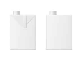 3d mock up of milk or juice box vector