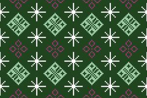 Pixel ethnic pattern oriental traditional. design fabric pattern textile African Indonesian Indian seamless Aztec style abstract illustration vector