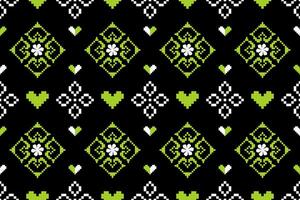 Pixel ethnic pattern oriental traditional. design fabric pattern textile African Indonesian Indian seamless Aztec style abstract illustration vector