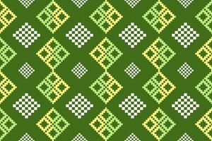 Pixel ethnic pattern oriental traditional. design fabric pattern textile African Indonesian Indian seamless Aztec style abstract illustration vector