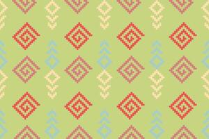 Pixel ethnic pattern oriental traditional. design fabric pattern textile African Indonesian Indian seamless Aztec style abstract illustration vector