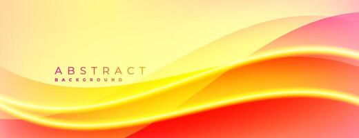 yellow orange abstract background with way light and wavy shapes vector