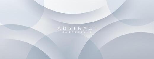 white and gray abstract background with circle shapes vector